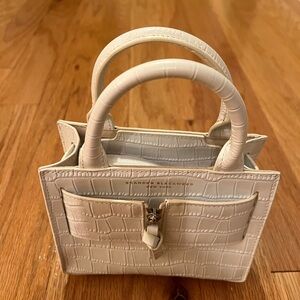 Brandon Blackwood Textured Off White Mini Bag